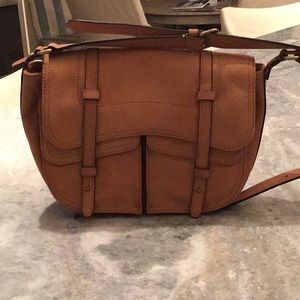 NWT Brooks Brothers Nubuck Saddle Bag